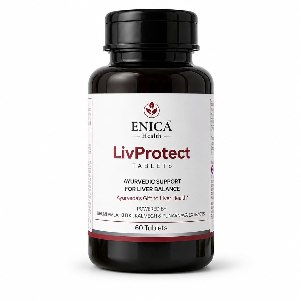 ENICA LivProtect Ayurvedic 60 Tablets, 9-Herbs Formula with Bhumi Amla