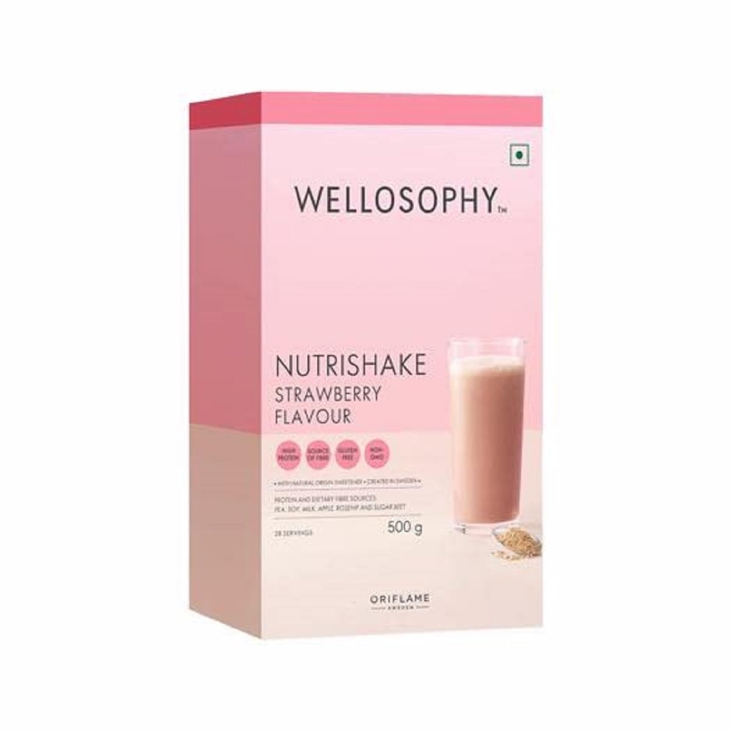 Oriflame nutrishake natural strawberry flavour - 500 grams