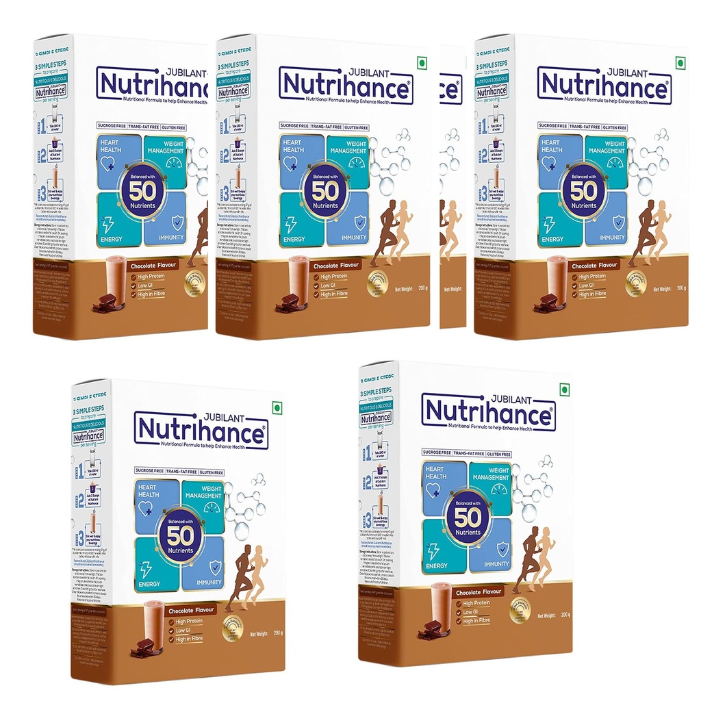 Complete Nutritional Drink Balanced With 50 Vital Nutrients | Nutrition Drink (200 X5) G Chocolate Flavored)