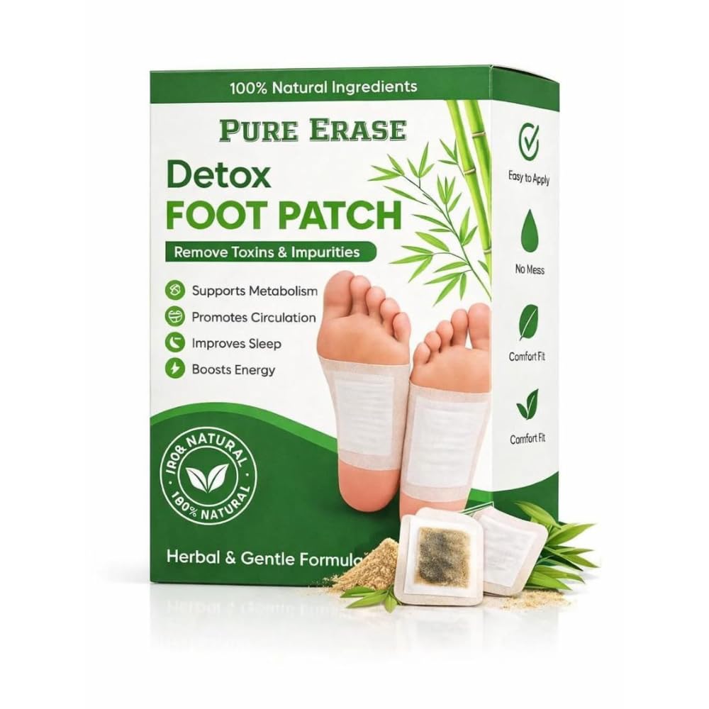 Herbal Detox Foot Pads, (Pack of 1) Natural Ingredients Foot Patch for Whight Loss, Stress Pain Relief, Detoxification and Remove Toxin, Sleep Patches with Ginger, Bamboo Vinegar Pad for Men & Women- 10 PACK (10)