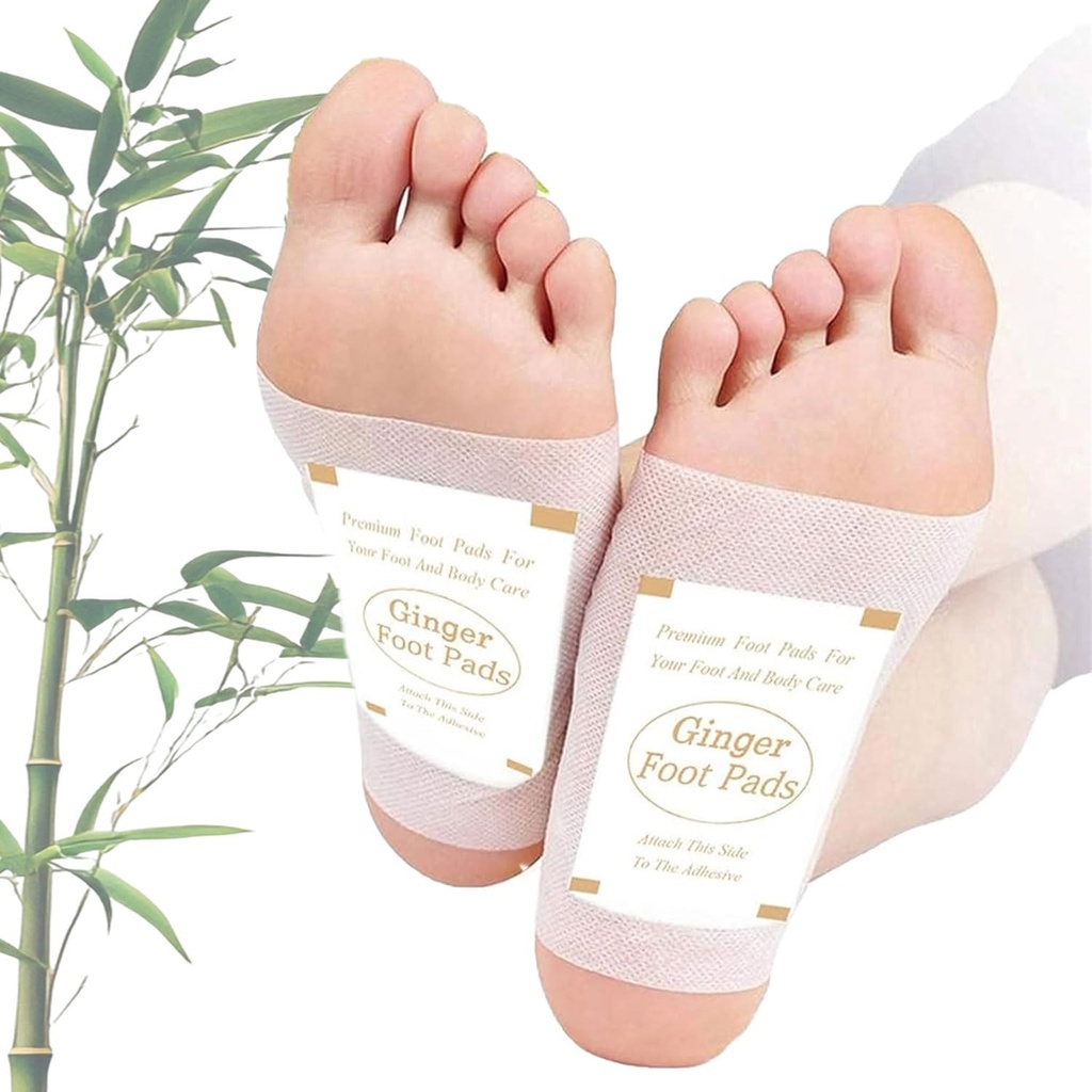 Turmeric & Ginger Foot Pads | Premium Pads to Feel Better, Sleep Better & Relieve Stress (1 Box = 10 patches)