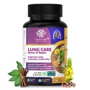 Leafline Lung Detox & Repair With Vitamin-C, Vasaka, Mullein, Tulsi | Improves lung Function, Reduce Cough | Clears Mucus, Pollution, Smoke Tar | 1000Mg 60 Veg Tablet | Advance Lung Health Supplements For Men & Women