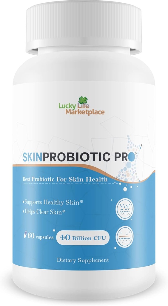 Skin Probiotic Pro - Support Healthy Skin from the Inside Out with a Probiotic Skin Health Support - Help Support Decreased Blemishes, Pimples, Redness - Probiotics for Hydrated & Healthy Looking Skin