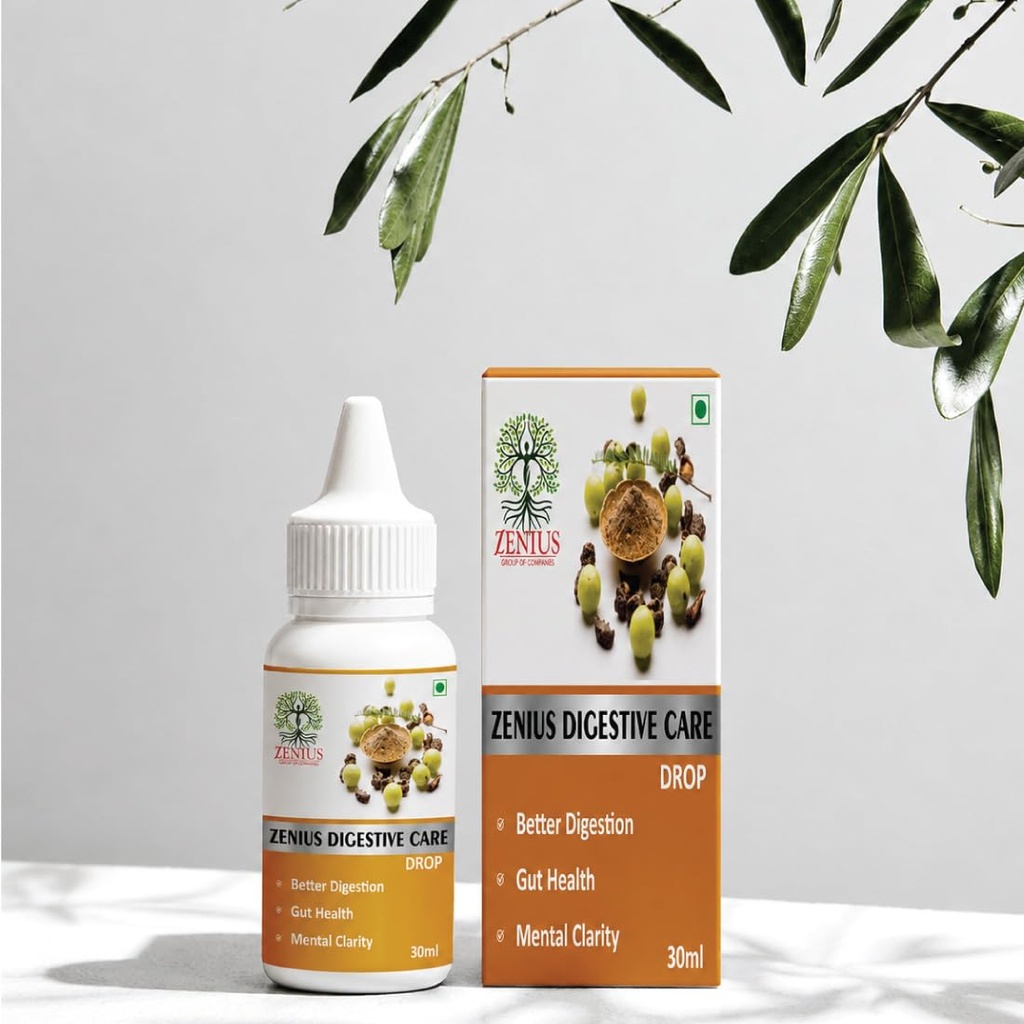 Zenius Digestive Care Drop, 30ml | Reduces Cravings Naturally | Improves Digestion & Bloating | With 14 Herbal Bitters, Karela, Dry Ginger, Haldi