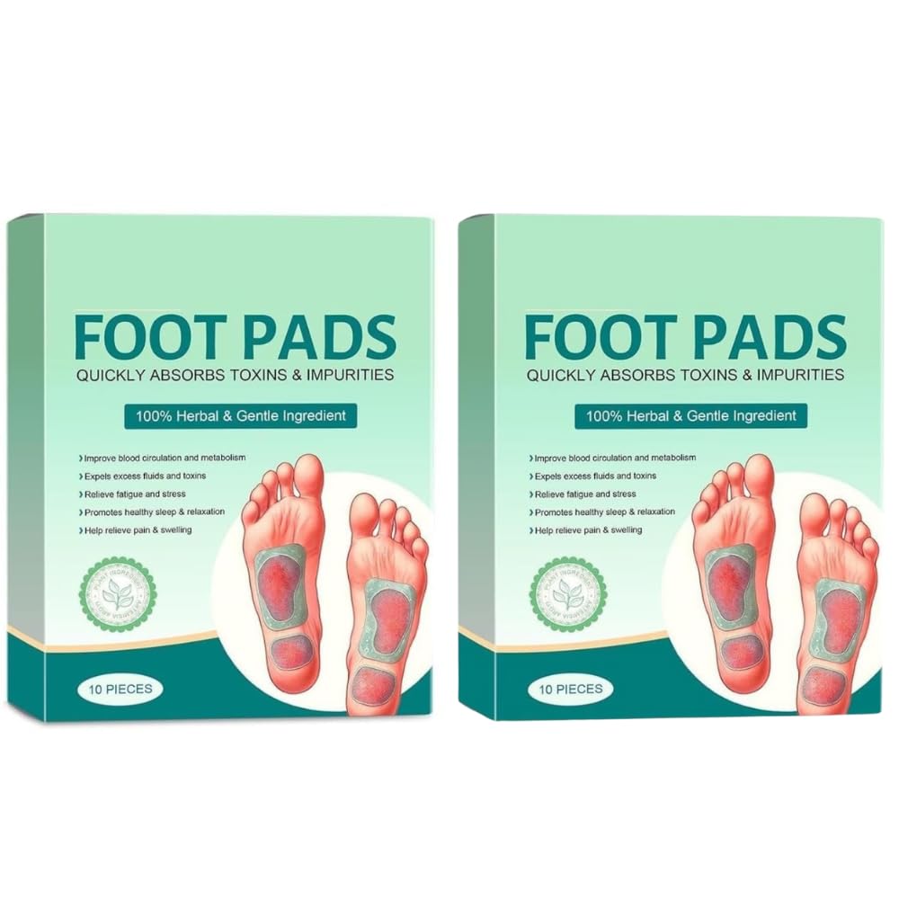 100% Herbal And Gentle Ingredient Detox Foot Pads, Natural Ingredients for Sleep Aid, Pain Relief, Toxin Removal with Bamboo Vinegar and Acupoint Micro-Massage Technology pack of 20 (d)