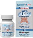 Superior Source Kid's Sleep Clean Melts - Premium Sleep Supplement for Children - Contains Melatonin, L-Theanine & GABA - Less Sugar - Non-GMO, Gluten-Free - 90 MicroLingual Instant-Dissolve Melts