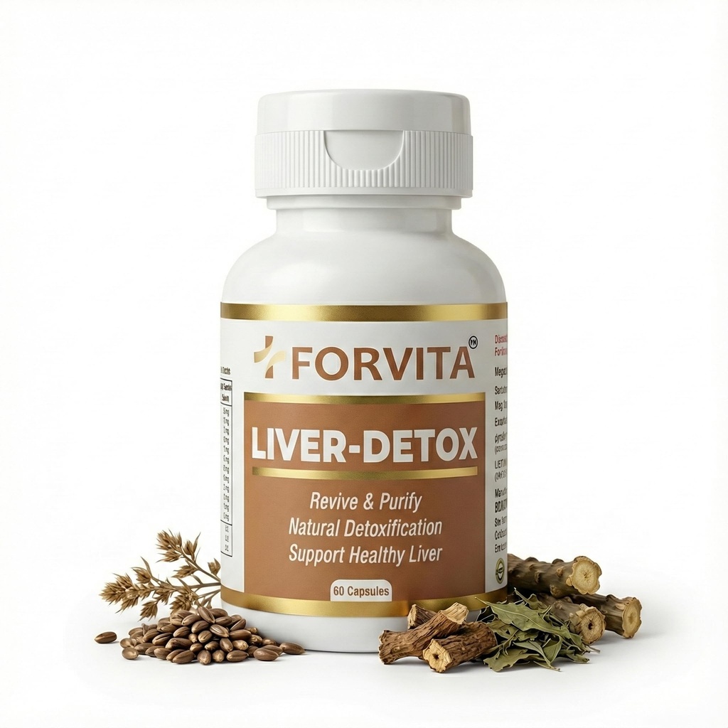 Liver Detox With Milk Thistle, Kutki, Kalmegh, Guduchi, Triphala, Turmeric | Liver Cleanse, Fatty Liver & Antioxidant Support | 10:1 Concentrated Herbal Extracts | 60 Veg Capsules
