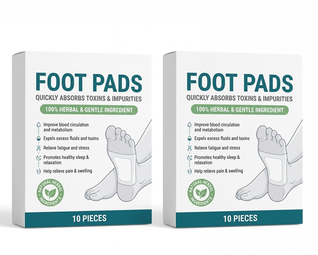 (20 Pieces) 100% Herbal And Gentle Ingredient Detox Foot Pads, 20 Pieces, Natural Ingredients for Sleep AidPain Relief, Toxin Removal with Bamboo Vinegar and Acupoint Micro-Massage Technology detox foot patch (PACK OF 2, 20, count)