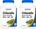 Nutricost Chlorella Capsules (2 Bottles) 500mg, 240 Capsules Per Bottle