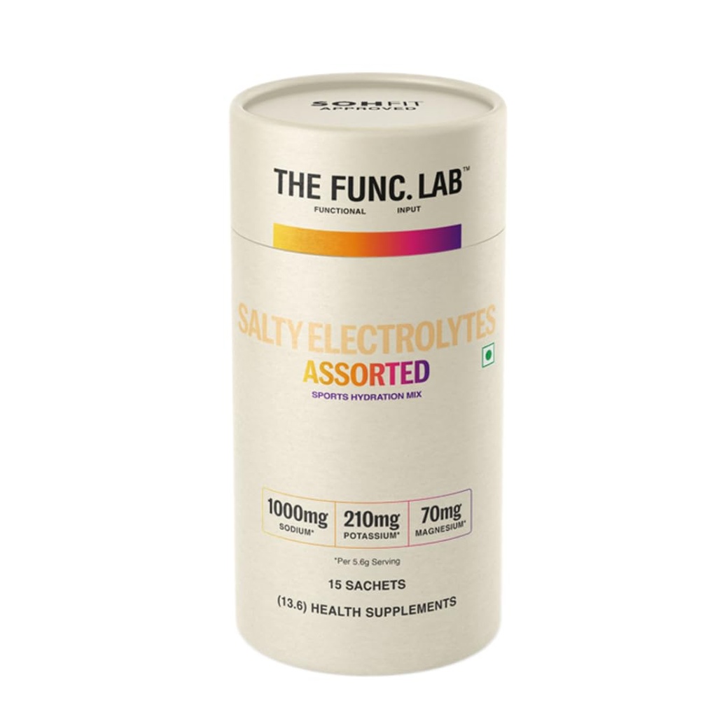 The Func. Lab Daily Electrolytes - Assorted | 15 Sachets | Instant Hydration Powder with Sodium, Potassium, Magnesium | Sugar-Free, No Preservatives | Instant Energy, Performance & Recovery Drink