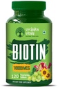 Vruksha Vitals Biotin 120 tablets - 10000 mcg per tablet - Biotin for Hair Growth, Nails and Skin - 10000mcg Plant based Capsules/Powder