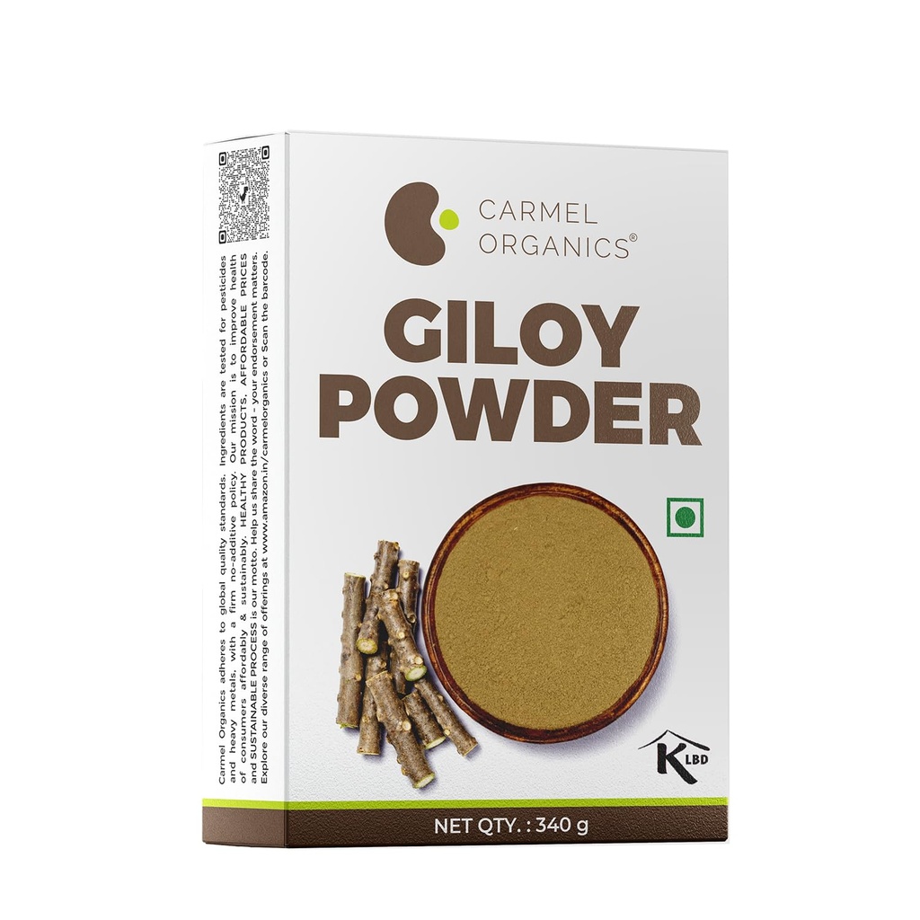 CARMEL ORGANICS Giloy/Guduchi/Gulvel Stem Powder 340 Grams