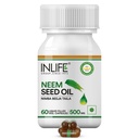 INLIFE Neem Seed Oil 500mg, Nimba Taila, 60 Liquid Filled Veg Capsules