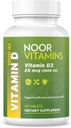Noor Vitamins Halal Vitamin D, Halal Vitamin D3, 1000 IU Tablets, Supports Bone, Immune & Heart Health, Non-GMO, Gluten Free & Halal (60 Count)