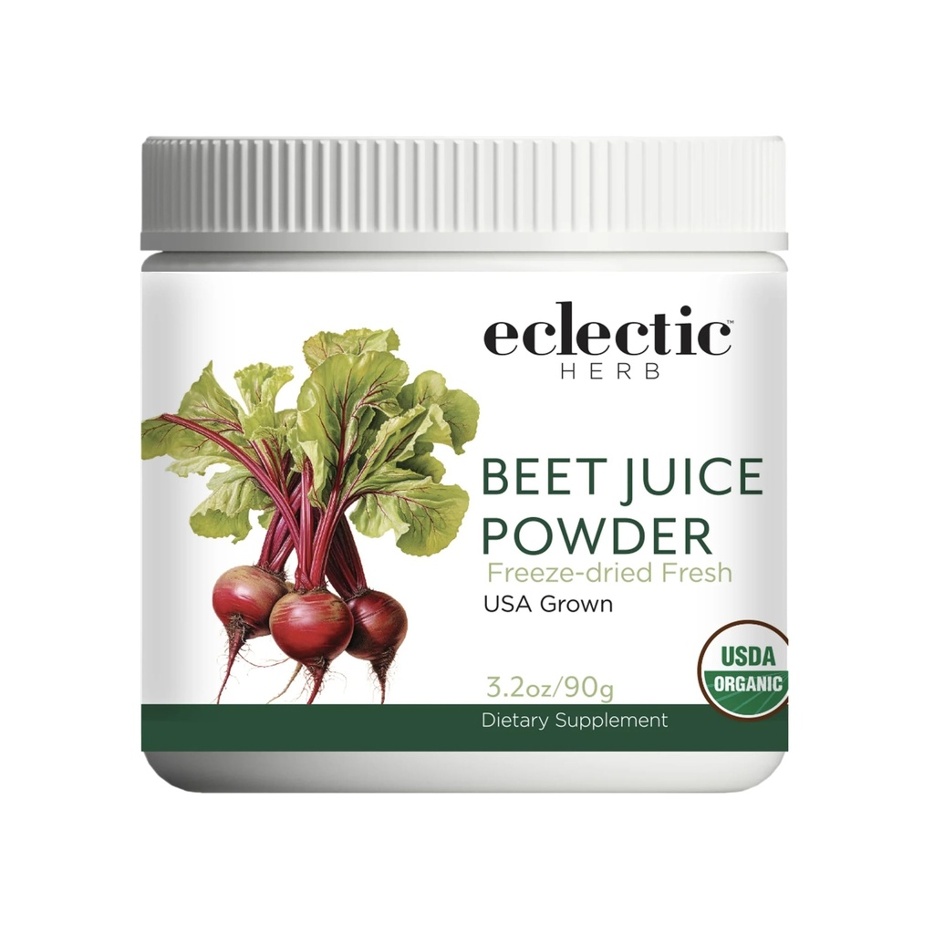 ECLECTIC INSTITUTE Raw Fresh Freeze-Dried Beet Juice Powder | 3.2 oz