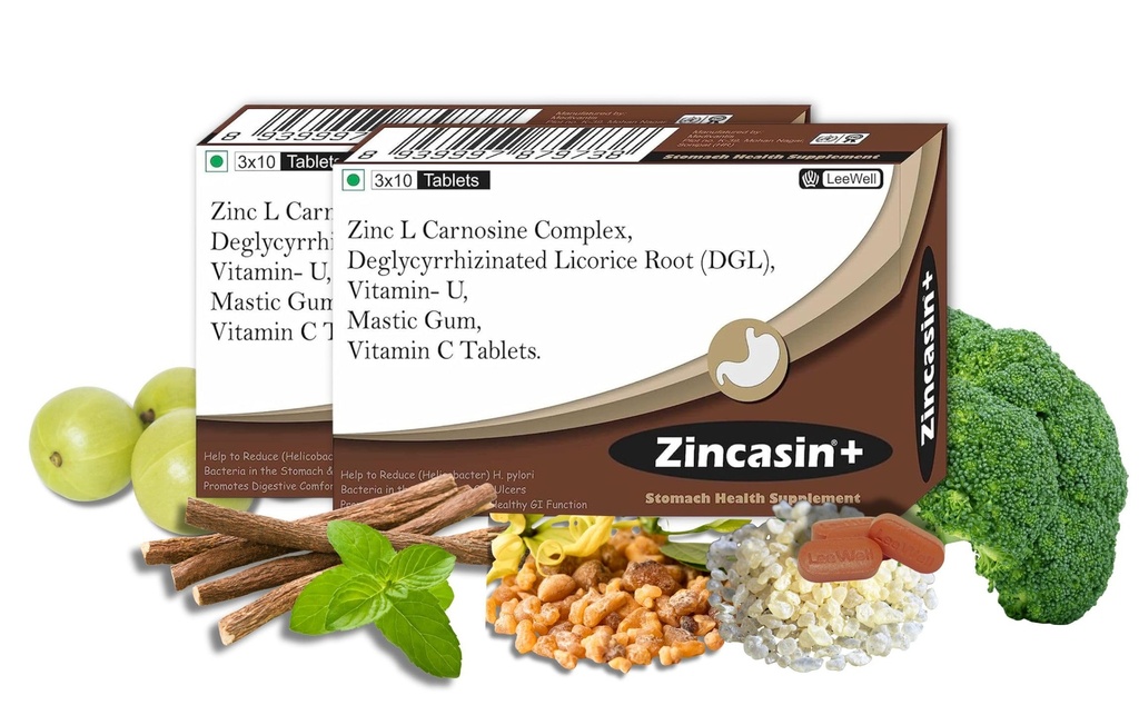zincasin +plus by LeeWell Zinc L carnosine Supplements, 60 tablets