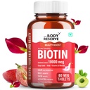 The Body Reserve Plant-Based Biotin Tablets - 60 Veg Tablets, Biotin from Sesbania Extract with Amla & Grapeseed - Supports Hair, Skin, and Nails - For Men & Women