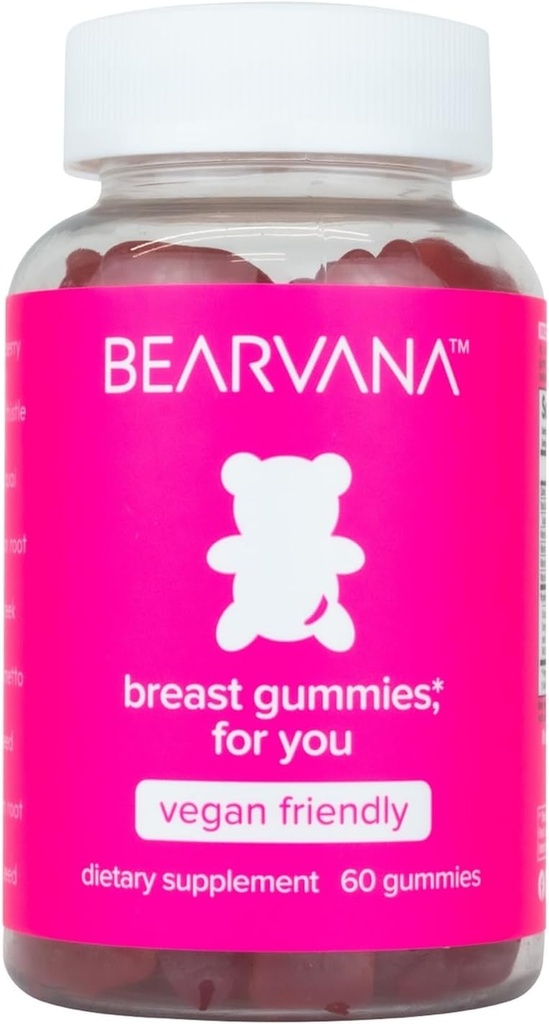 BEARVANA Top Support Gummies for Women | Support Natural Balance and Confidence | Fitness Supplement | Essential Vitamins | 9 Herbs Including Fenugreek, Flaxseed, Dong Quai| Berry Flavor | 60 Gummies