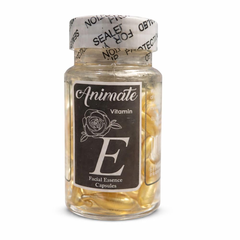 Vitamin E Capsules for Skin & Hair | Antioxidant Support | For Glowing Face, Healthy Skin & Hair Nutrition | Naturally Nourished Skin & Hair For Men & Women (60 Capsules)