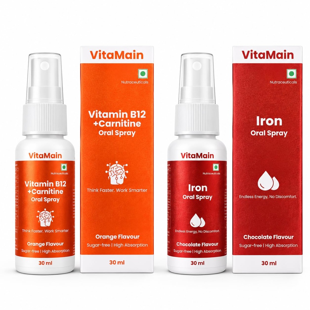 Vitamin B12 + Iron Oral Spray Combo 2x30ml