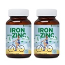 ZEROHARM Iron, Zinc, Folic Acid & Vitamin B12 Tablets | Curry Leaves, Guava, Acerola Cherry | Boosts Hemoglobin Levels | Antioxidant & Immunity Support | Iron Supplement for Men, Women | 120 Tablets