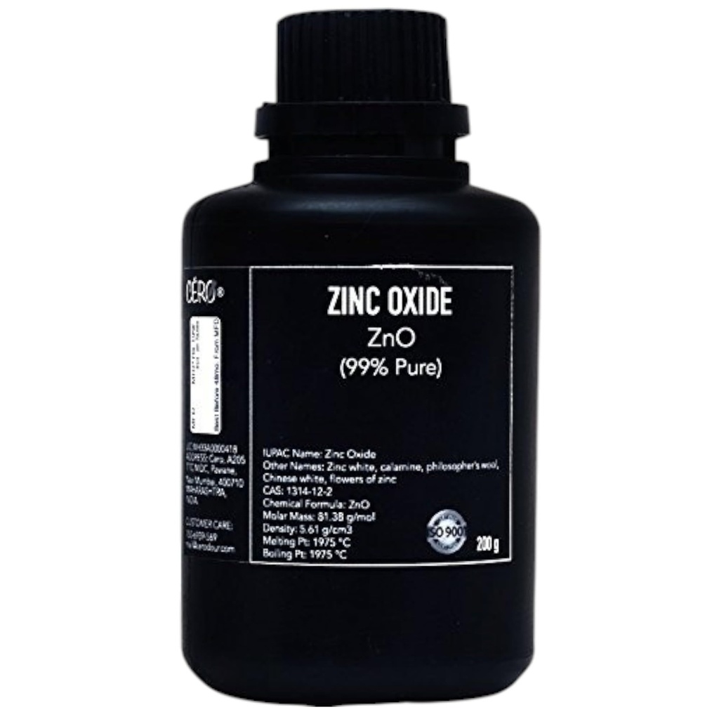 CERO ® ZINC OXIDE 99% Pure [ZnO] CAS: 1314-12-2 (200g)