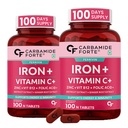 Carbamide Forte Iron Supplement For Women And Men With Folic Acid & Vitamin C| Iron Tablets For Women & Men | Pack Of 200 Tablets, 360 Grams