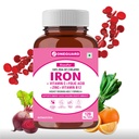 Chelated Iron + Vitamin C Tablets-120 capsules with Vitamin B12,Zinc,Folic Acid,Beetroot Extract-High Absorption,Supports Blood Building,Energy & Immunity,100% RDA,1count