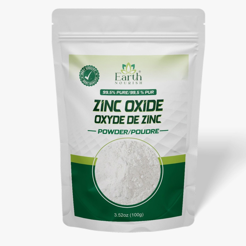 Zinc Oxide Powder - 100g / 3.52 Oz | Non-Nano Uncoated Cosmetic Grade for DIY Lotion, Cream, Deodorant, Soap Making & Personal Care Applications