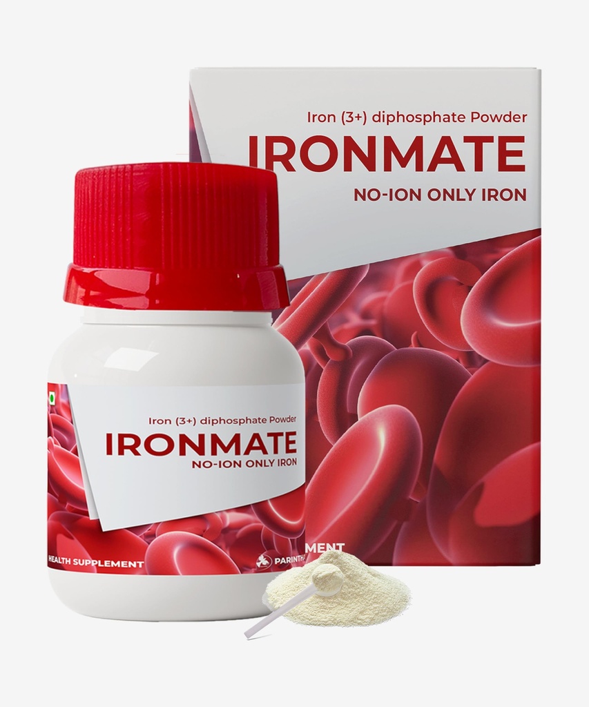 Powder High Stamina Iron Supplement for Workout & Athletics | Consume Directly or Blend with Food / Drink / Workout Formula I Patent-Filed Clinically Proven I Small Dose I Max Absorption | 2 Months' Pack I First-of-its-Kind Waterless Formula
