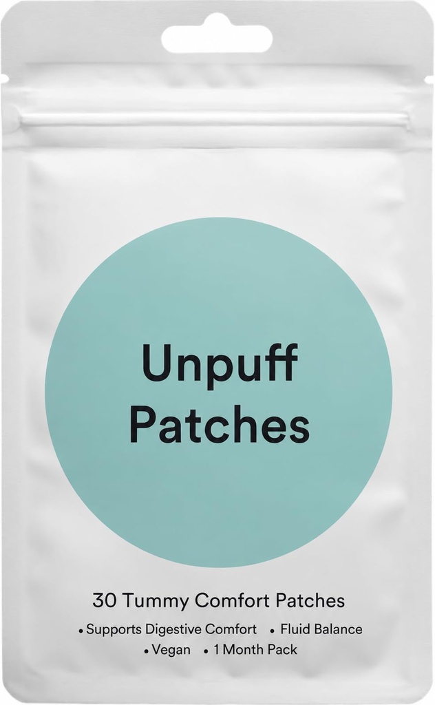 Unpuff Detox Patches for Bloating & Water Balance Support, 30 Count