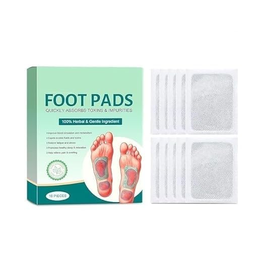 100% Herbal And Gentle Ingredient Detox Foot Pads, 20 Pieces, Natural Ingredients for Sleep AidPain Relief, Toxin Removal with Bamboo Vinegar and Acupoint Micro-Massage Technology detox foot patch (Pack of 1)