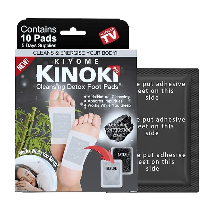 JENY Detox Foot patches for Cleansing Remove Toxins,10 Pads Charcoal Deep Cleansing Detoxify Blood Circulation Foot Pad,Stress & Pain Relief Sleep Patch for Men & Women,Weight loss & Detoxification
