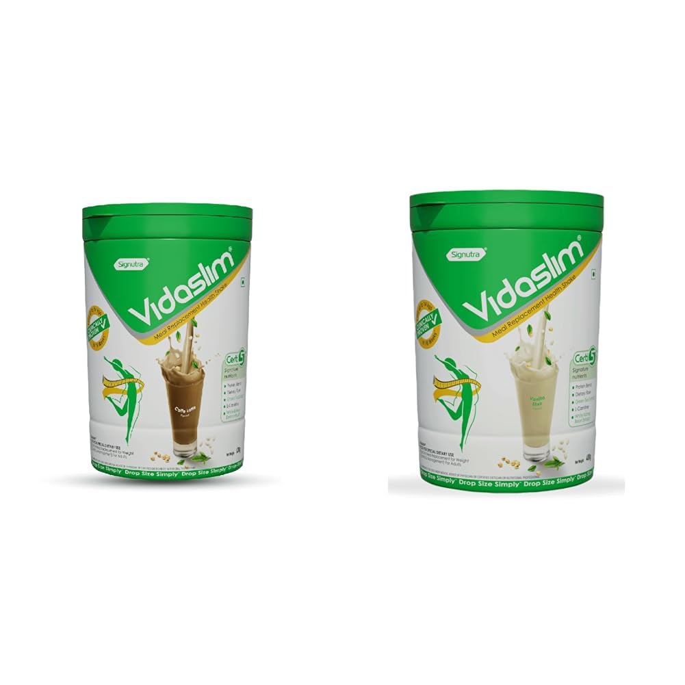 Vidaslim Caffee Latte & Vanilla Elixir 400g Pack of 2