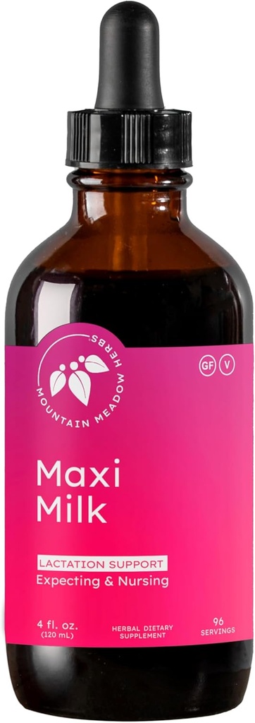 Mountain Meadow Herbs Maxi-Milk- Natural Liquid Lactation Support to Increase Breast Milk Production Quickly & Effectively for Breastfeeding Moms - 4 oz