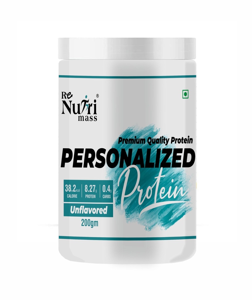 Personalized Protein | Premium Quality Protein| 38.2 Calorie | 8.27 gm Prot| 0.4g carbs | Unflavoured|