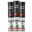 Liver Detox Effervescent – Plant-Based Detox with 9 Ayurvedic Herbs | Sugar-Free | Refreshing Watermelon Flavor | Drop, Fizz, Sip | Fizz 15 Tablets Pack of 3