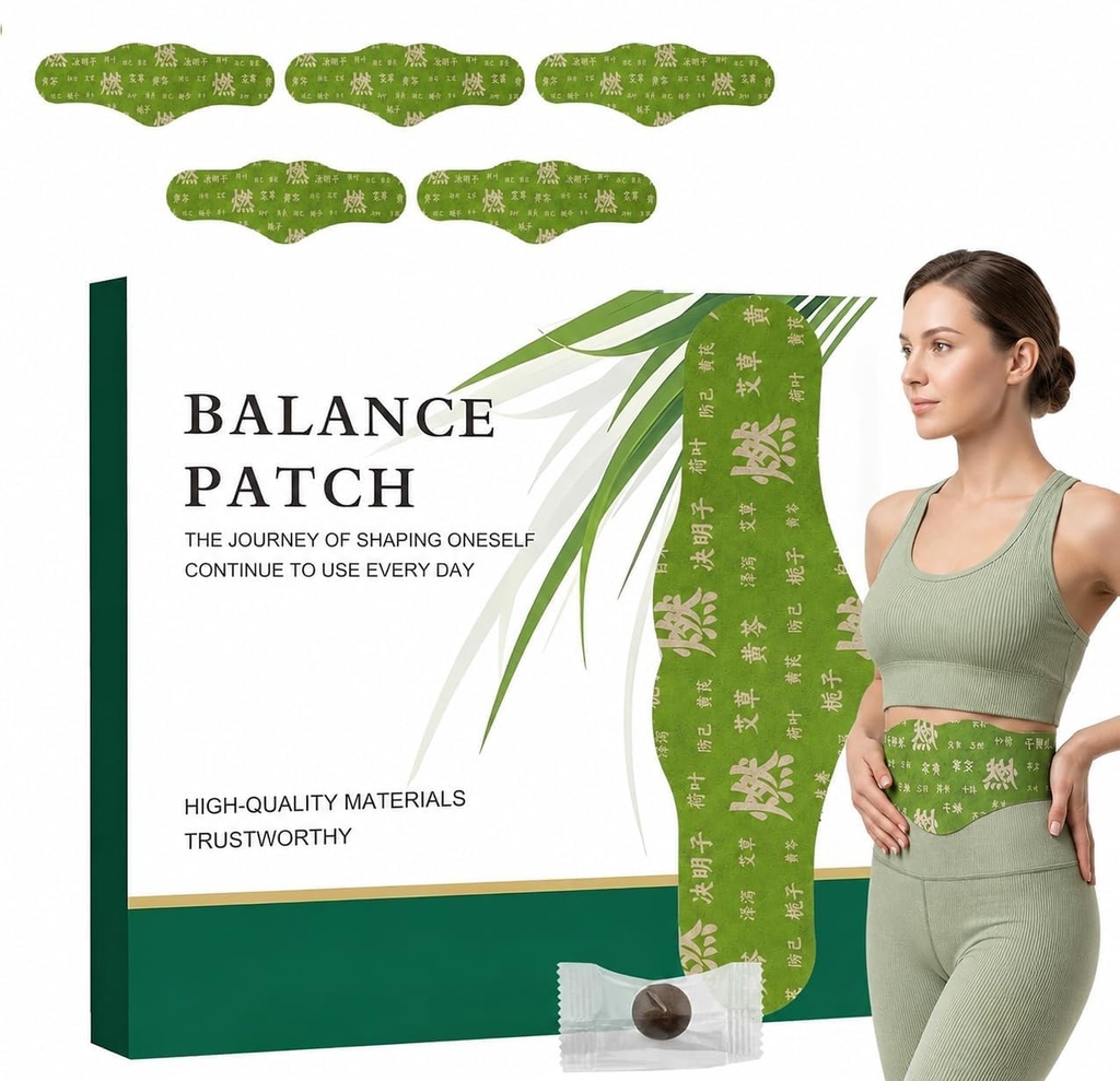 Herbal Body Patches for Belly Button Application, Convenient Self-Adhesive Individually Packed Personal Care Patches for Daily Home and Travel Use, Pack of 5