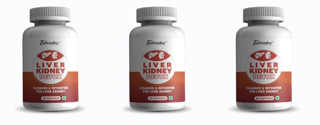 Liver Kidney Detox | Cleansing and detoxifying liver and kidney natural support | MILK THISTLE Rejuvenating herbs | 60 vegeterian Capsules | 30 servings Pack of - 3