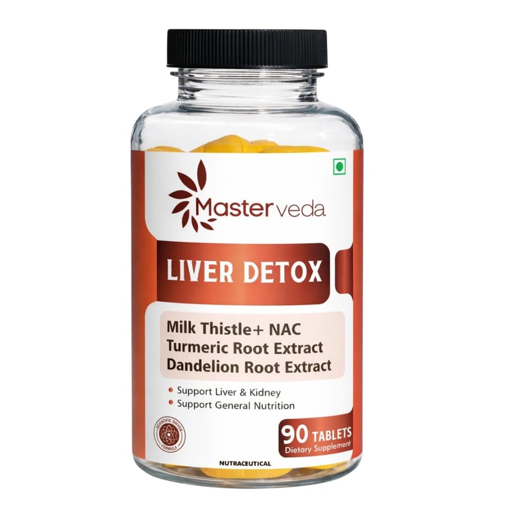 Liver Detox Supplement with Milk Thistle & N-Acetyl Cysteine, Liver Detox Tablets with Added Multivitamins (90 Tablets)