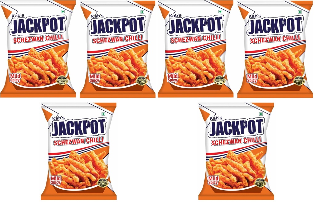 Kab's Jackpot Schezwan Chilli Sticks 80 gm (Pack of 6)