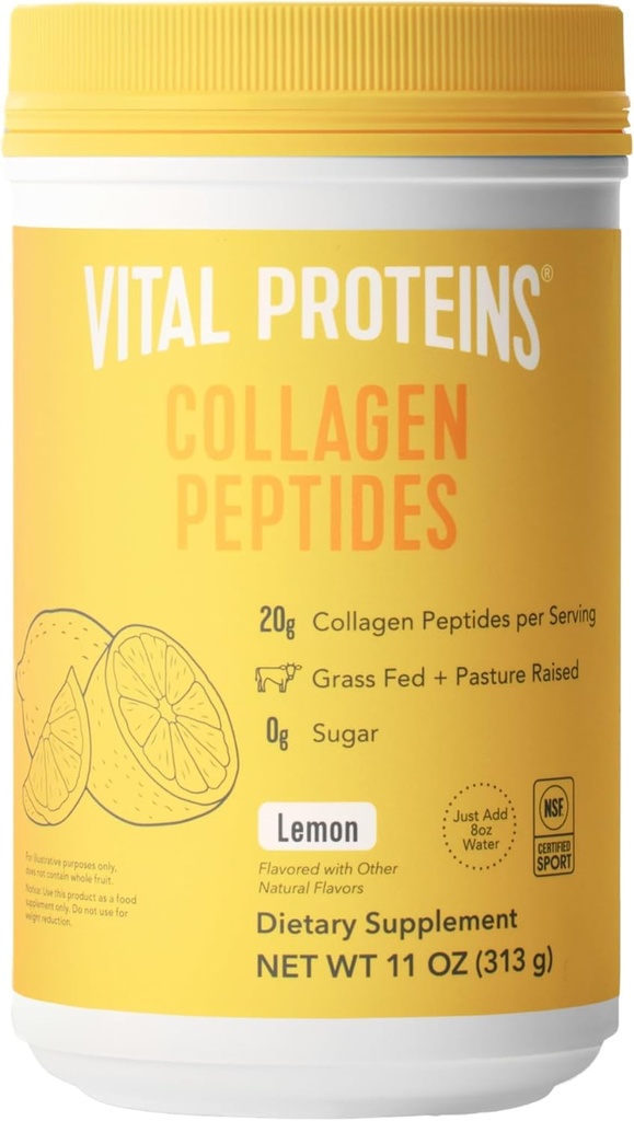 Vital Proteins Collagen Peptides Powder, Collagen Supplements, Hair & Skin Health, 14 Servings, Lemon