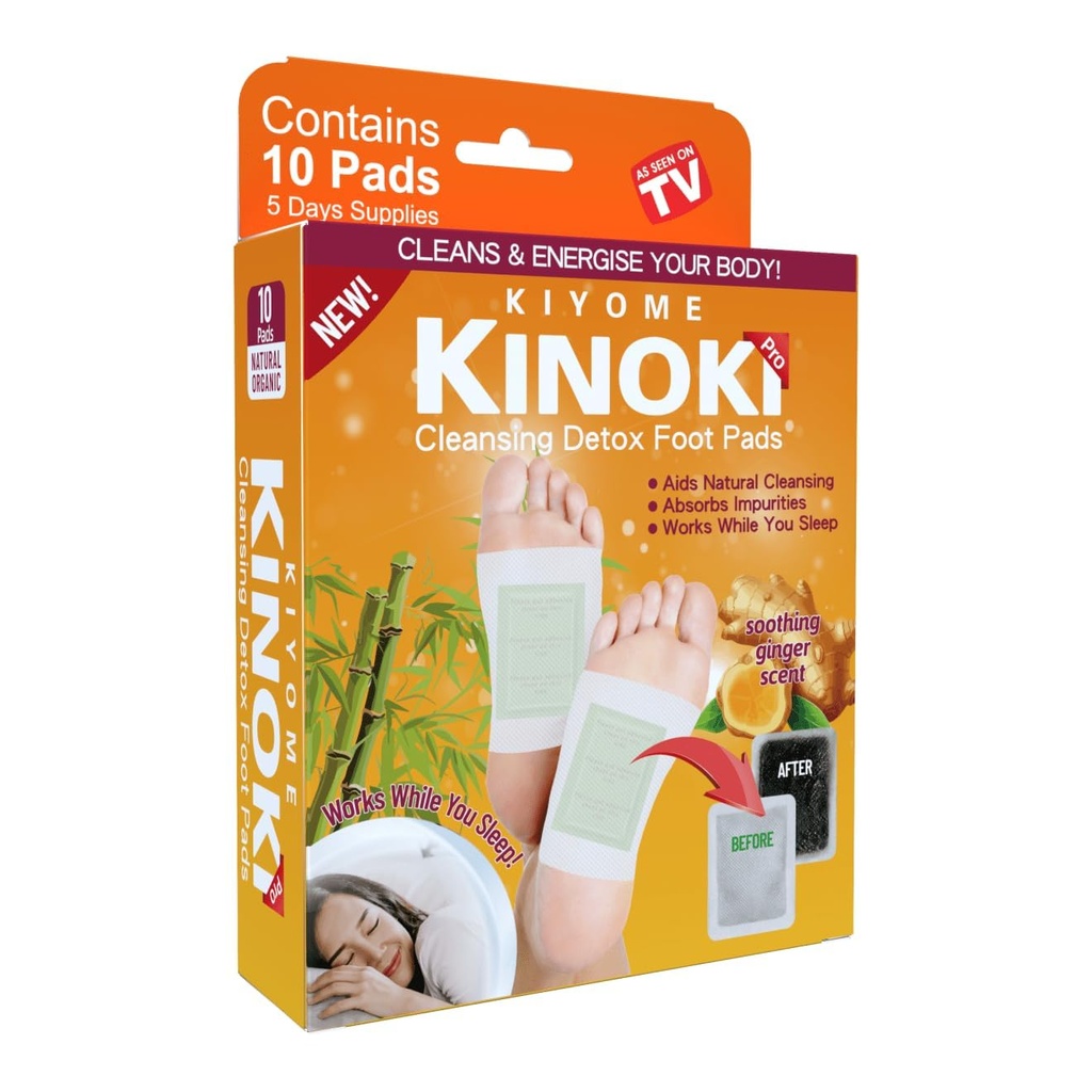 Detox Foot Patches for Cleansing Toxin Remover for Men & Women,Deep Cleansing Detoxify Blood Circulation Foot Pad for Detox & Relaxation- Pain Relief, Stress Relief Sleep Patch (Ginger 10 Pads)