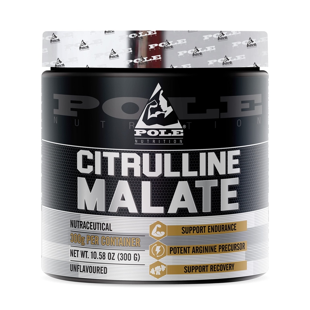 Pole Nutrition Citrulline Malate - Unflavored 300g | Boost Endurance & Recovery | Premium Nitric Oxide Support