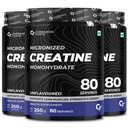 Carbamide Forte Micronised Creatine Monohydrate Powder | Monohydrate Creatine Supplement for Lean Muscle Volumization, Strength & Energy | Unflavoured - 83 Servings - 250g (Pack of 3)
