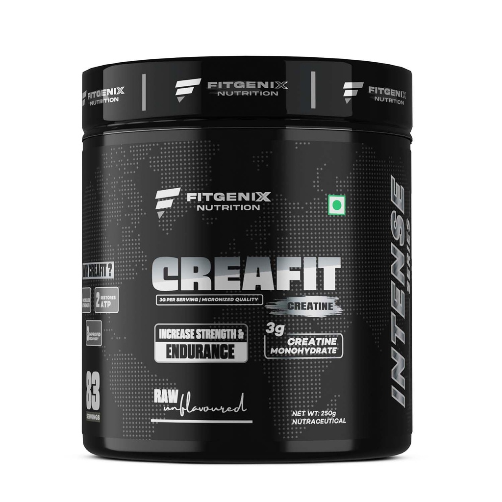 Creafit Creatine Monohydrate Powder Unflavoured 83 Servings | Build Lean Muscle | Immunity Booster | Improve Immune System Increase Strength & Endurance (250G)