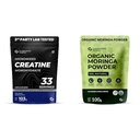 Carbamide Forte Creatine Mono hydrate Powder Unflavoured - 103g & 100% Moringa Powder Organic 100g