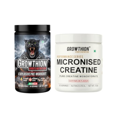 growthion creatine and pre workout combo (watermelon + watermelon)