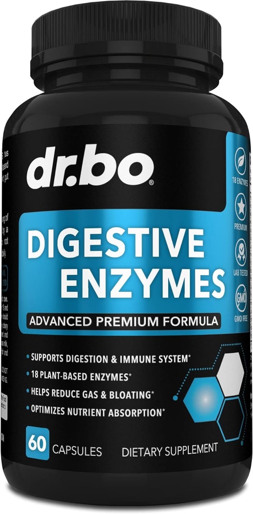 Digestive Enzymes Supplements Plant Based - Pancreatic &amp; Proteolytic Super Digestion Enzyme Supplement Pills Aid for Bloating Relief for Women &amp; Men - Lipase, Amylase, Bromelain, Protease &amp; Cellulase