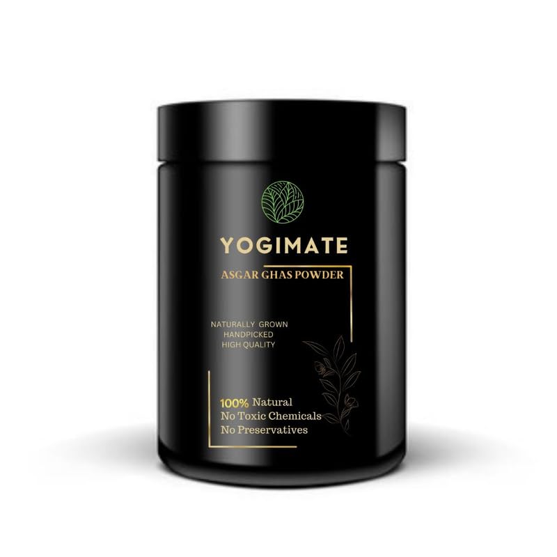 YOGIMATE Asgar Ghas Powder | Asgar Grass | Pure & Natural